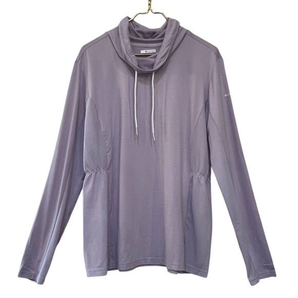 Columbia Tops - Columbia Omni-Wick Pale Lilac Cowl Neck Long Sleeve Activewear Shirt XXL NWT